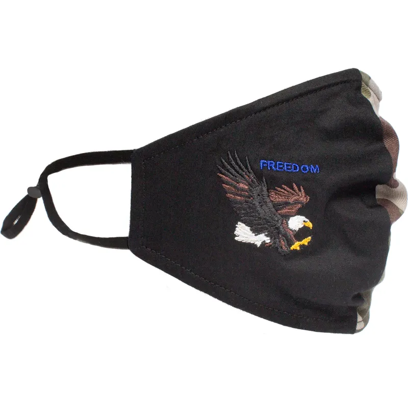 czarna-i-kamuflazowa-maseczka-wielokrotnego-uzytku-z-orlem-high-flyer-od-goorin-bros