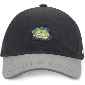 Wyginięta czapka czarna i szara snapback King Nikochan NIK1 Dr. Slump Capslab