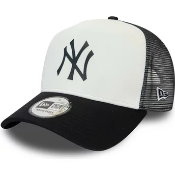 Czapka trucker biała i ciemnoniebieska Team Colour Block A Frame New York Yankees MLB New Era