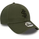 wyginieta-czapka-zielona-z-regulacja-9forty-dollar-pack-new-era