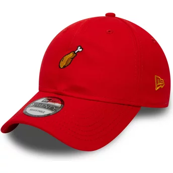 Wyginięta czapka czerwona z regulacją 9TWENTY Food kurczak New Era
