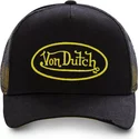 czapka-trucker-czarna-z-logo-zolty-neo-yel-von-dutch