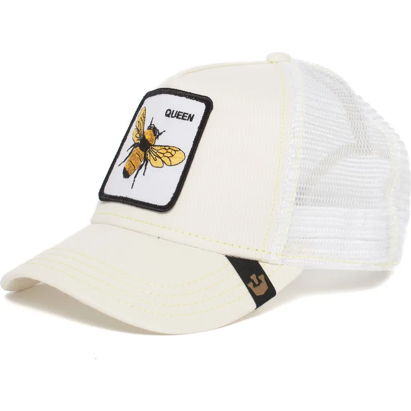 czapka-trucker-biala-pszczola-queen-bee-goorin-bros