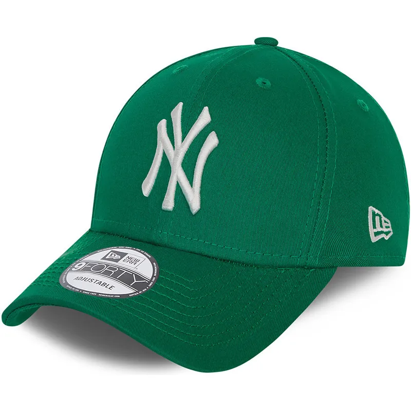 czapki-curva-zielony-tasma-regulowana-9forty-league-essential-new-york-yankees-mlb-new-era