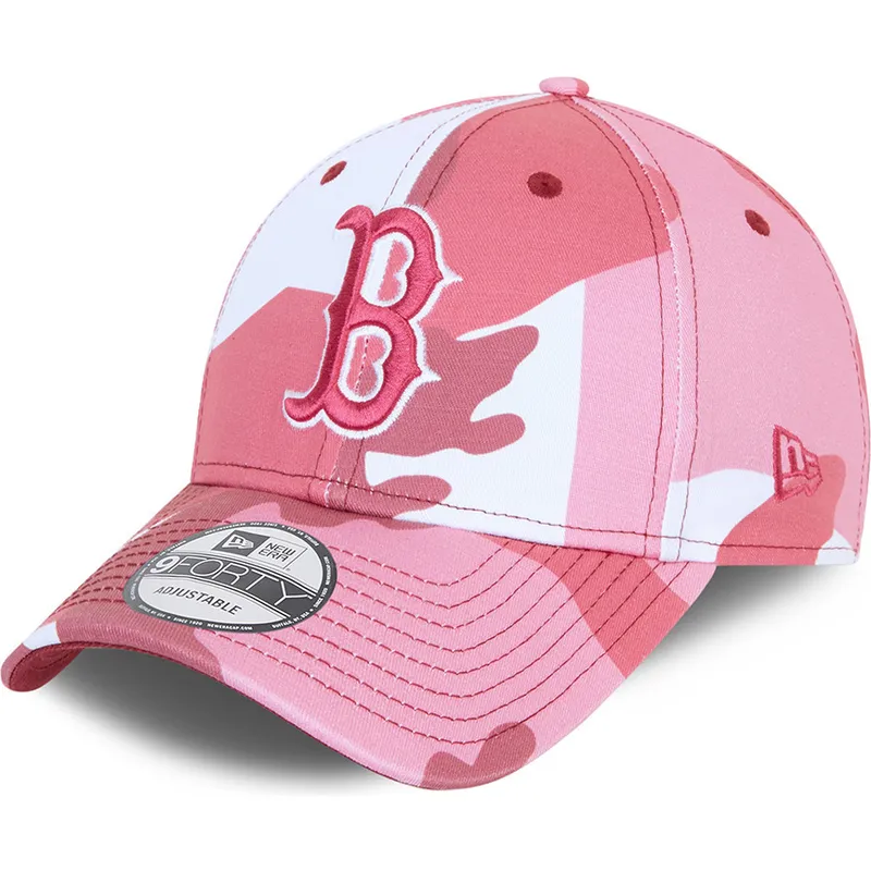 czapki-curva-kamuflaz-tasma-regulowana-rosa-rosa-9forty-boston-red-sox-mlb-new-era