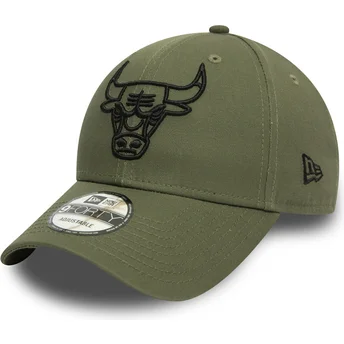 czapki-curva-zielony-tasma-regulowana-negro-9forty-league-essential-chicago-bulls-nba-new-era