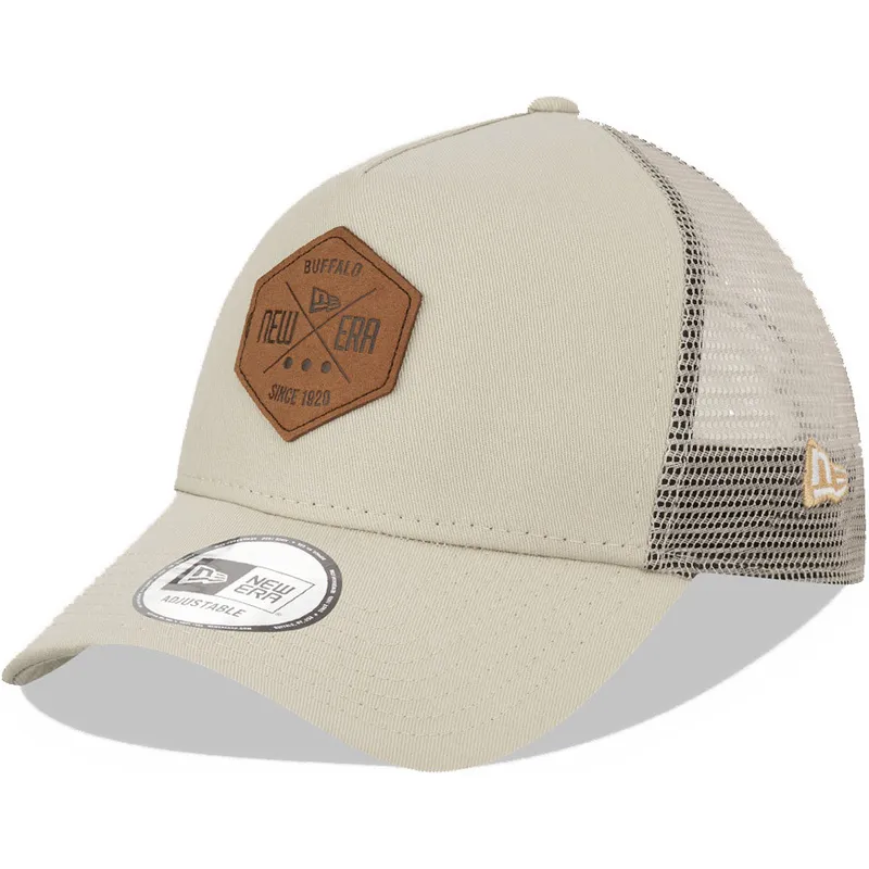 czapka-trucker-szara-a-frame-9forty-heritage-patch-new-era
