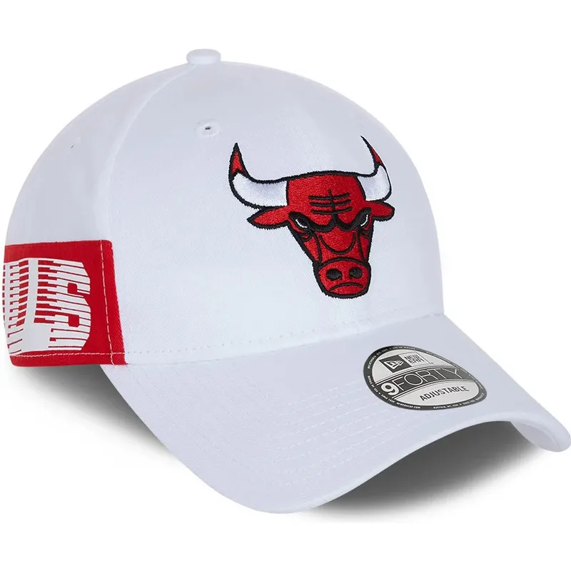 czapki-curva-bialy-tasma-regulowana-9forty-side-mark-chicago-bulls-nba-new-era