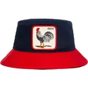 wiadra-granatowy-bucket-azul-marino-y-rojo-gallo-cock-americana-the-farm-the-farm-de-goorin-bros
