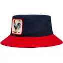 wiadra-granatowy-bucket-azul-marino-y-rojo-gallo-cock-americana-the-farm-the-farm-de-goorin-bros