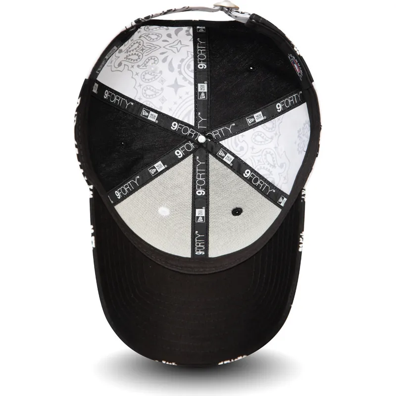 czapki-curva-czarny-tasma-regulowana-9forty-paisley-print-new-york-yankees-mlb-new-era