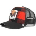 czapka-trucker-czerwona-i-czarna-z-bawolem-buffalo-od-goorin-bros