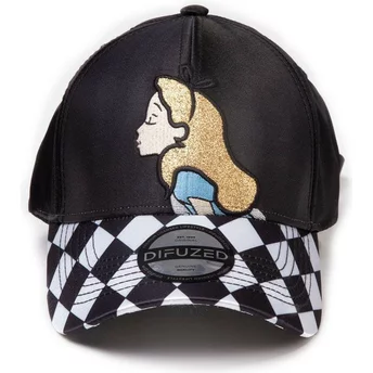 Czarna, regulowana czapka z daszkiem Alicia z Przygód Alicji w Krainie Czarów Disneya od Difuzed