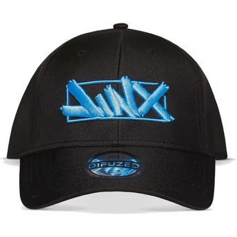 Czarna czapka snapback z zakrzywionym daszkiem Jinx League of Legends od Difuzed