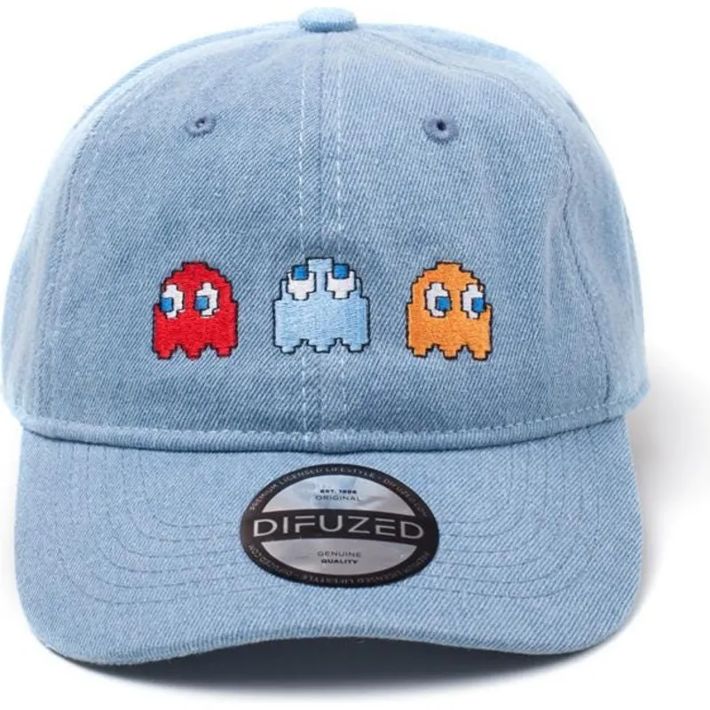 niebieska-zakrzywiona-czapka-z-regulacja-pac-man-ghosts-od-difuzed