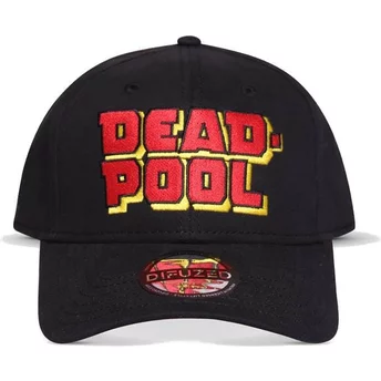 Czarna, zakrzywiona czapka snapback Deadpool Big Letters Marvel Comics od Difuzed
