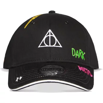 Czarna, regulowana czapka z daszkiem dla chłopca Las Reliquias de la Muerte Wizards Unite Harry Potter od Difuzed