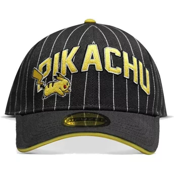 Czarna czapka snapback z zakrzywionym daszkiem Pikachu Pokémon od Difuzed