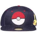 plaska-czapka-jeansowa-niebieska-snapback-poke-ball-pikachu-pokemon-od-difuzed