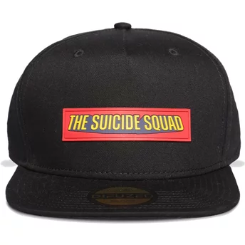 Czarna, płaska czapka snapback Suicide Squad Marvel Comics od Difuzed