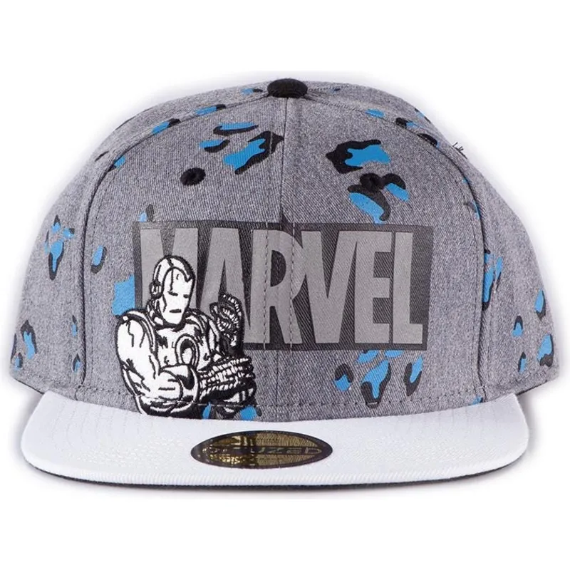 szara-plaska-czapka-snapback-iron-man-true-power-marvel-comics-od-difuzed