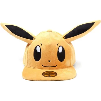 Brązowa płaska czapka snapback Eevee Plush Pokémon od Difuzed