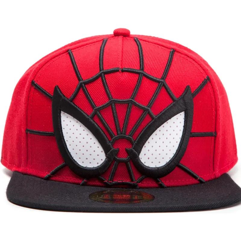 czerwona-i-czarna-plaska-czapka-snapback-spider-man-3d-mesh-eyes-marvel-comics-od-difuzed
