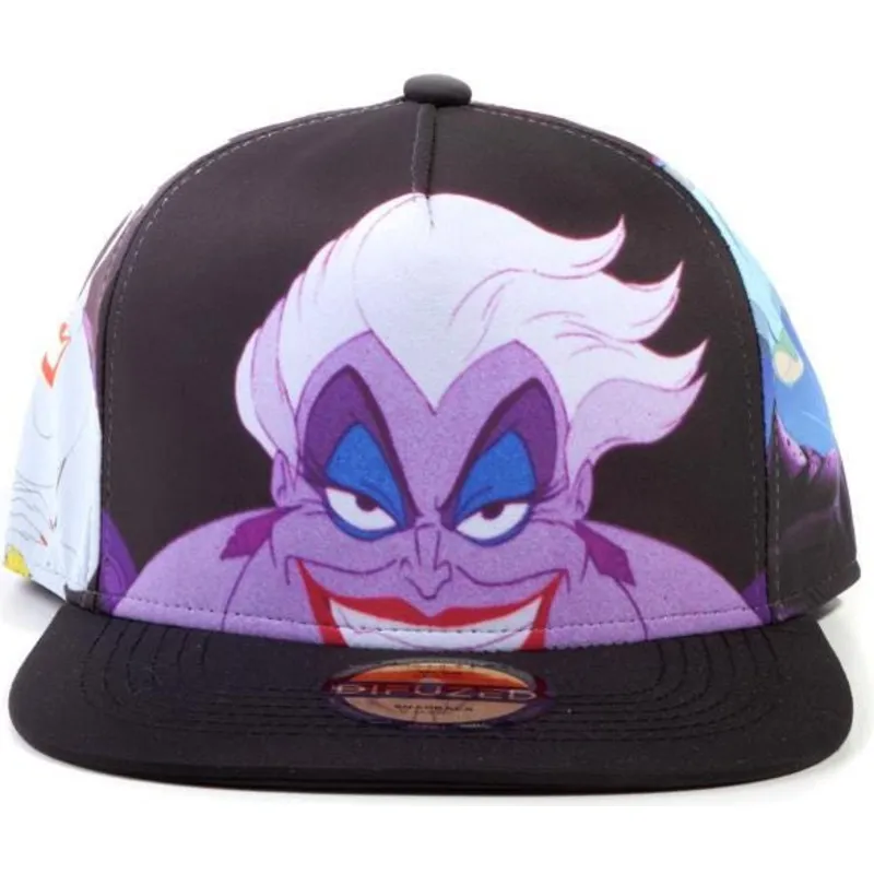 czarna-plaska-czapka-snapback-urszula-mala-syrenka-disney-od-difuzed
