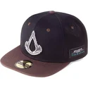 czarna-i-brazowa-plaska-czapka-z-daszkiem-snapback-valhalla-metal-badge-assassin-s-creed-od-difuzed
