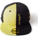 czapka-z-daszkiem-plaska-czarno-zolta-snapback-pikachu-block-pokemon-od-difuzed