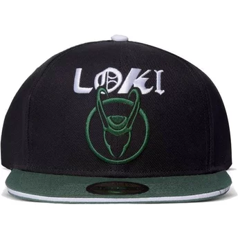 Czarna i zielona czapka snapback Loki Marvel Comics od Difuzed