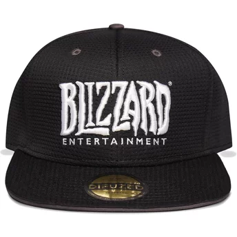 Czarna, płaskokrzyżowa czapka snapback z logiem Blizzard Entertainment od Difuzed