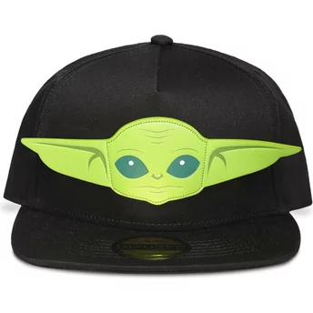 Czarna, płaska czapka snapback Grogu Baby Yoda z Mandalorianina Star Wars od Difuzed