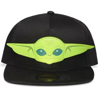 Czarna, płaska czapka snapback dla chłopca Grogu Baby Yoda The Mandalorian Star Wars od Difuzed