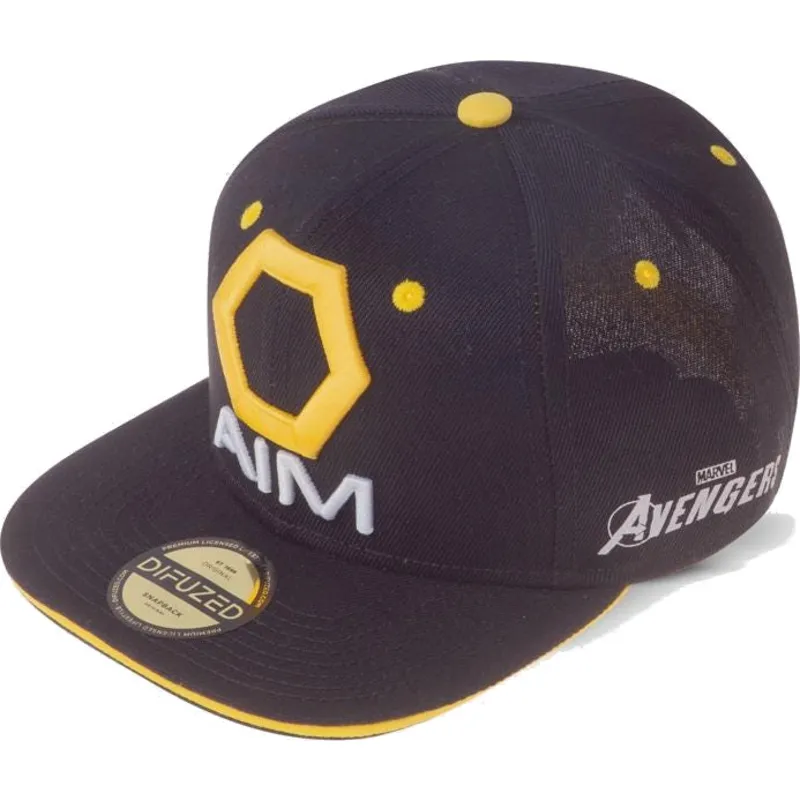 czarna-i-zolta-czapka-z-daszkiem-snapback-aim-avengers-marvel-comics-od-difuzed