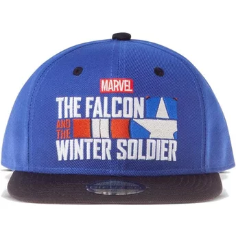 Niebiesko-czarna czapka z daszkiem snapback z logiem Marvel Comics The Falcon And The Winter Soldier od Difuzed