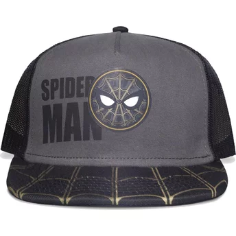 Czarna, płaska czapka typu trucker snapback Spider-Man Marvel Comics od Difuzed