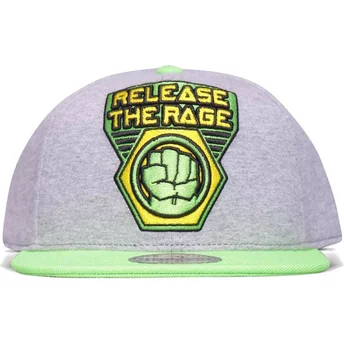 Szara i zielona czapka snapback dla chłopca Hulk Release The Rage Marvel Comics od Difuzed