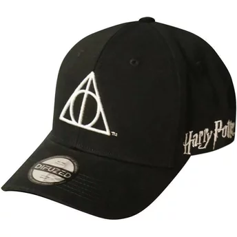 Czarna, zakrzywiona czapka z daszkiem snapback Relikwie Śmierci Harry Potter od Difuzed
