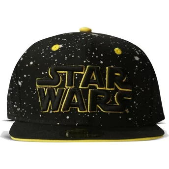 Czarna, płaskokształtna czapka snapback Galaxy Star Wars od Difuzed