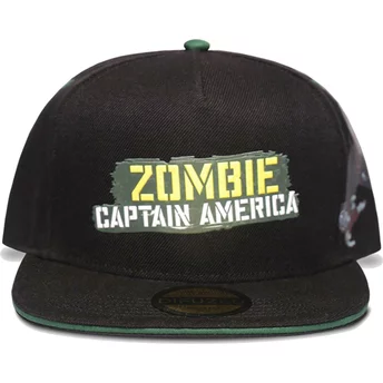Czarna, płaska czapka snapback z daszkiem Kapitan Ameryka Zombie What If...? Marvel Comics od Difuzed