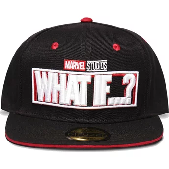 Czarna i czerwona płaska czapka snapback Co gdyby...? Marvel Comics od Difuzed