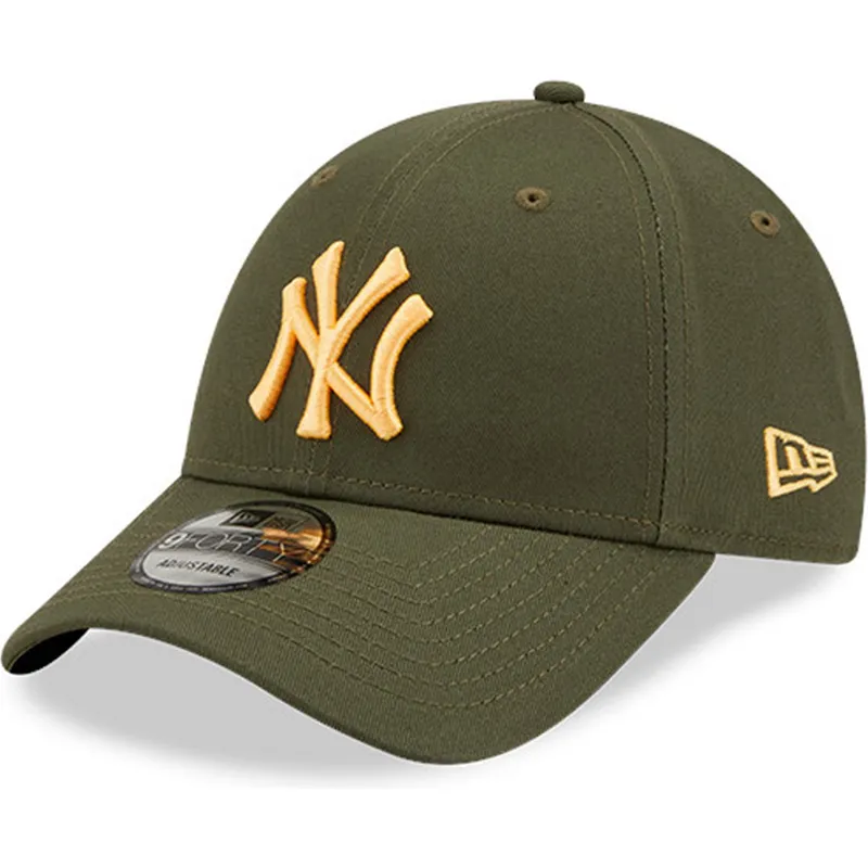 czapki-curva-zielony-tasma-regulowana-9forty-league-essential-new-york-yankees-mlb-new-era