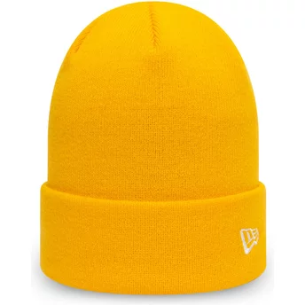Żółty czapka z mankietem w kolorze Pop od New Era
