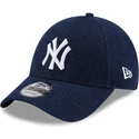 czapki-curva-granatowy-tasma-regulowana-9forty-denim-new-york-yankees-mlb-new-era