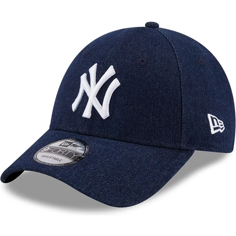 czapki-curva-granatowy-tasma-regulowana-9forty-denim-new-york-yankees-mlb-new-era