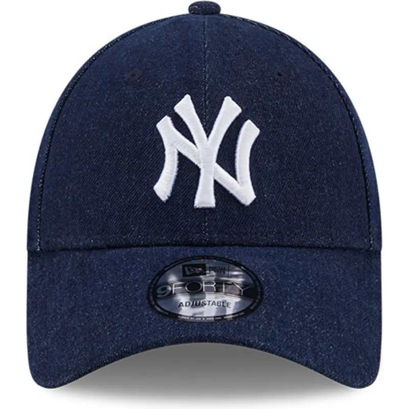czapki-curva-granatowy-tasma-regulowana-9forty-denim-new-york-yankees-mlb-new-era