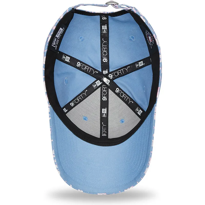 czapki-curva-niebieski-tasma-regulowana-rosa-9forty-floral-new-york-yankees-mlb-new-era