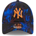 niebieska-czapka-z-zakrzywionym-daszkiem-regulowana-z-pomaranczowym-logo-9forty-ray-scape-new-york-yankees-mlb-od-new-era