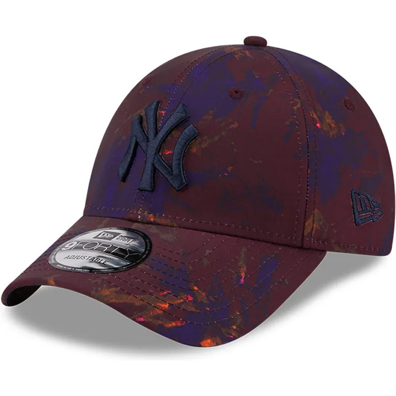 czapki-curva-czerwony-tasma-regulowana-granate-9forty-ray-scape-new-york-yankees-mlb-new-era